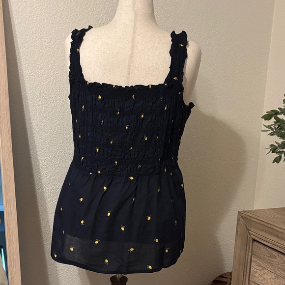 Lane Bryant Lemon Print Smocked Tank - Picture 3 of 4